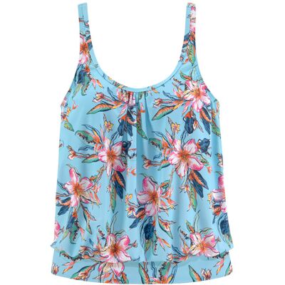 Lascana Tankini-Top Damen Hellblau-Bedruckt Gr.40 Lascana Tankini-Top Damen Hellblau-Bedruckt Gr.40