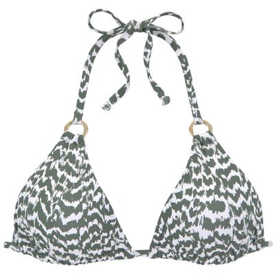Lascana Triangel-Bikini-Top Damen Oliv-Bedruckt Gr.34 Cup A/b Lascana Triangel-Bikini-Top Damen Oliv-Bedruckt Gr.34 Cup A/b