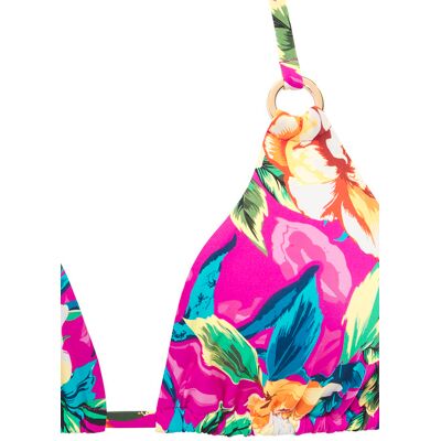 Lascana Triangel-Bikini-Top Damen Pink Bedruckt Gr.38 Cup C/d Lascana Triangel-Bikini-Top Damen Pink Bedruckt Gr.38 Cup C/d