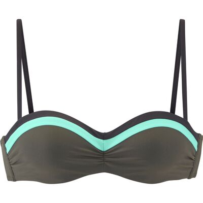 S.Oliver Bügel-Bandeau-Bikini-Top Damen Khaki Gr.42 Cup B S.Oliver Bügel-Bandeau-Bikini-Top Damen Khaki Gr.42 Cup B
