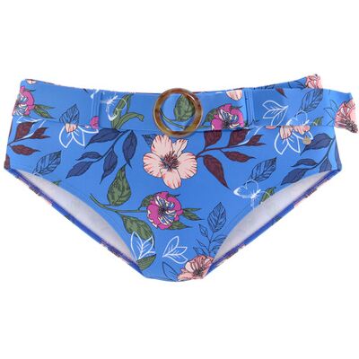 S.Oliver Highwaist-Bikini-Hose Damen Blau-Bedruckt Gr.38 S.Oliver Highwaist-Bikini-Hose Damen Blau-Bedruckt Gr.38
