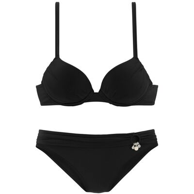 S.Oliver Push-Up-Bikini Damen Schwarz Gr.34 Cup A S.Oliver Push-Up-Bikini Damen Schwarz Gr.34 Cup A