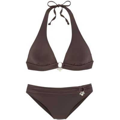 S.Oliver Triangel-Bikini Damen Braun Gr.34 Cup C/d S.Oliver Triangel-Bikini Damen Braun Gr.34 Cup C/d