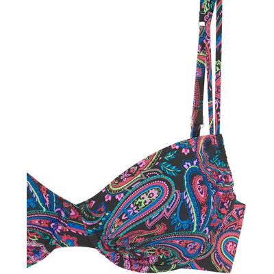 Venice Beach Bügel-Bikini-Top Damen Schwarz Bedruckt Gr.44 Cup D Venice Beach Bügel-Bikini-Top Damen Schwarz Bedruckt Gr.44 Cup D