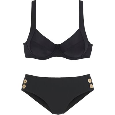 VIVANCE Bikini-Set - Schwarz - Cup E - Verstellbare Träger VIVANCE Bikini-Set - Schwarz - Cup E - Verstellbare Träger