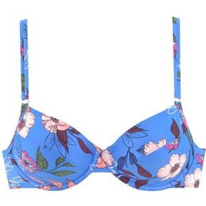 S.Oliver Bügel-Bikini-Top Damen Blau-Bedruckt Gr.36 Cup C