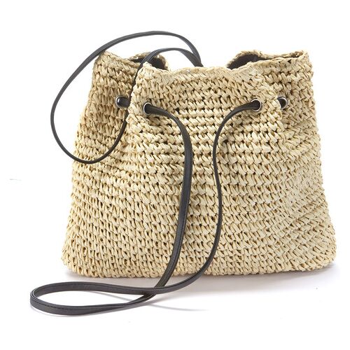 Lascana Umhängetasche Damen Beige-Schwarz Gr.