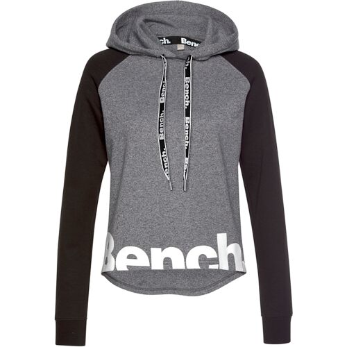 Bench. Loungewear Kapuzensweatshirt Damen Grau-Schwarz Gr.36/38