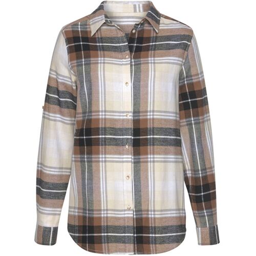 Buffalo Hemdbluse Damen Braun-Creme-Kariert Gr.36