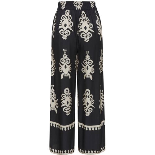 Lascana Palazzohose Damen Schwarz-Sand Bedruckt Gr.34