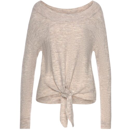 Lascana Strickpullover Damen Beige-Meliert Gr.32/34