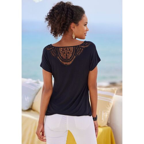 Vivance Kurzarmshirt Damen Taupe, Schwarz Gr.36/38