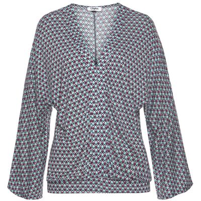 Buffalo 3/4-Arm-Shirt Damen Türkis-Rot-Bedruckt Gr.36/38 Buffalo 3/4-Arm-Shirt Damen Türkis-Rot-Bedruckt Gr.36/38