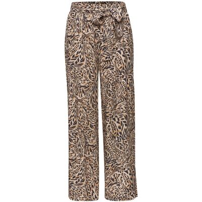 Buffalo Palazzohose Damen Beige-Jeansblau Bedruckt Gr.38 Buffalo Palazzohose Damen Beige-Jeansblau Bedruckt Gr.38