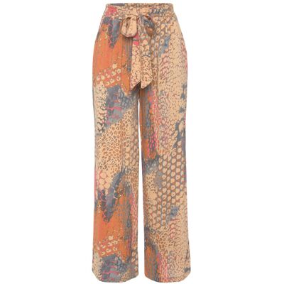 Buffalo Palazzohose Damen Orange-Blau-Bedruckt Gr.36 Buffalo Palazzohose Damen Orange-Blau-Bedruckt Gr.36