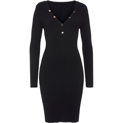 Buffalo Strickkleid Damen Schwarz Gr.44 Buffalo Strickkleid Damen Schwarz Gr.44