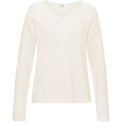 Buffalo V-Ausschnitt-Pullover Damen Creme Gr.36/38 Buffalo V-Ausschnitt-Pullover Damen Creme Gr.36/38