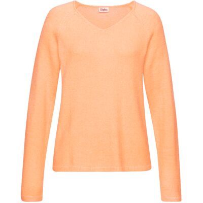 Buffalo V-Ausschnitt-Pullover Damen Pfirsich Meliert Gr.40/42 Buffalo V-Ausschnitt-Pullover Damen Pfirsich Meliert Gr.40/42