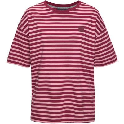 Elbsand T-Shirt Damen Rosé-Weinrot Gestreift Gr.S (36) Elbsand T-Shirt Damen Rosé-Weinrot Gestreift Gr.S (36)
