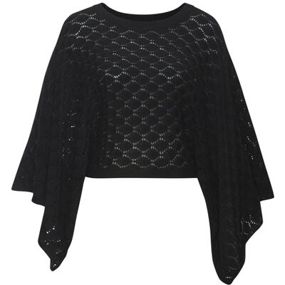 French Connection Ajourpullover Damen Schwarz Gr.44/46 French Connection Ajourpullover Damen Schwarz Gr.44/46