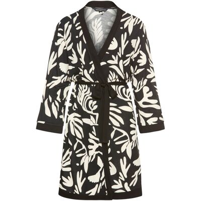French Connection Damen Kimono Schwarz Bedruckt Gr.40/42 French Connection Damen Kimono Schwarz Bedruckt Gr.40/42