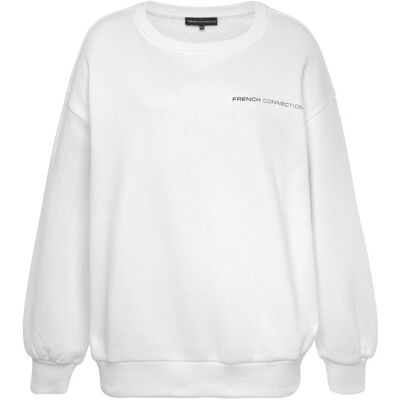 French Connection Weiß Sweatshirt - Sweatshirt French Connection Weiß Sweatshirt - Sweatshirt