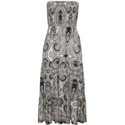 Lascana 2-In-1-Kleid Damen Schwarz-Creme Bedruckt Gr.40 Lascana 2-In-1-Kleid Damen Schwarz-Creme Bedruckt Gr.40