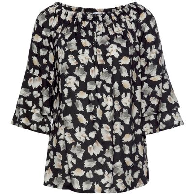 LASCANA Schwarze Modell 46 Fließende Legere Bluse LASCANA Schwarze Modell 46 Fließende Legere Bluse