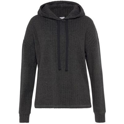 Lascana Hoodie Damen Anthrazit-Meliert Gr.36/38 Lascana Hoodie Damen Anthrazit-Meliert Gr.36/38