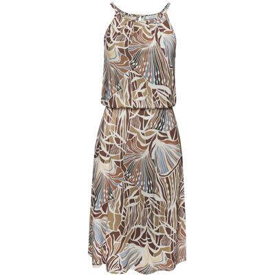 Lascana Jerseykleid Damen Creme-Khaki-Hellblau Bedruckt Gr.46 Lascana Jerseykleid Damen Creme-Khaki-Hellblau Bedruckt Gr.46