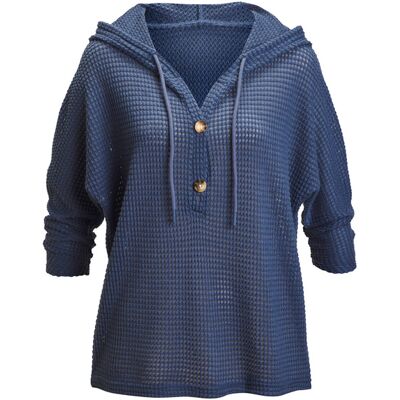 Lascana Kapuzenshirt Damen Blau Gr.36/38 Lascana Kapuzenshirt Damen Blau Gr.36/38