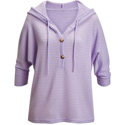 Lascana Kapuzenshirt Damen Flieder Gr.44/46 Lascana Kapuzenshirt Damen Flieder Gr.44/46