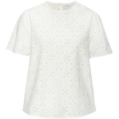 Lascana Kurzarmbluse Damen Creme Gr.38 Lascana Kurzarmbluse Damen Creme Gr.38