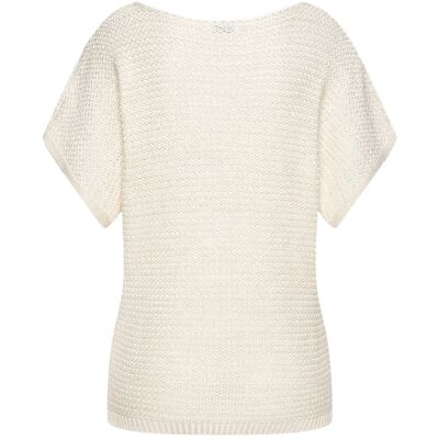 Lascana Kurzarmpullover Damen Creme-Goldfarben Gr.36/38 Lascana Kurzarmpullover Damen Creme-Goldfarben Gr.36/38