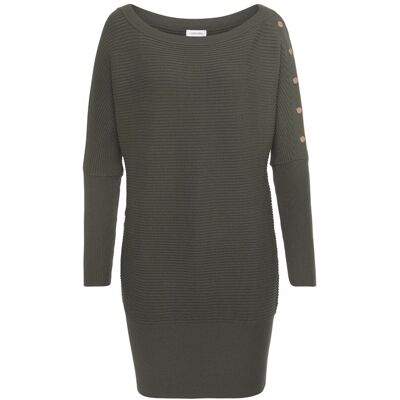 Lascana Longpullover Damen Khaki Gr.44/46 Lascana Longpullover Damen Khaki Gr.44/46