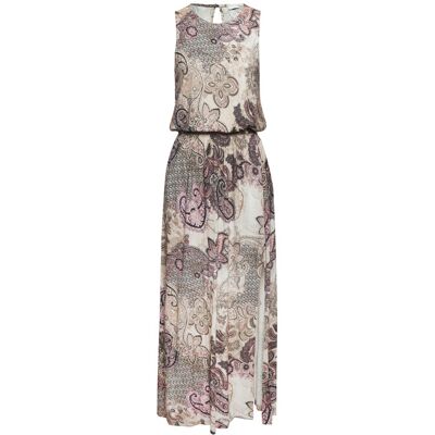 Lascana Maxikleid Damen Beige-Flieder Bedruckt Gr.46 Lascana Maxikleid Damen Beige-Flieder Bedruckt Gr.46