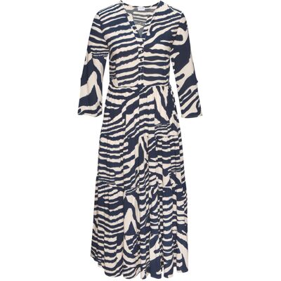 Lascana Maxikleid Damen Creme-Graublau Bedruckt Gr.44 Lascana Maxikleid Damen Creme-Graublau Bedruckt Gr.44