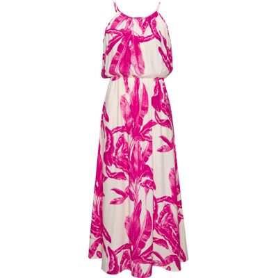 Lascana Maxikleid Damen Creme-Pink Bedruckt Gr.36 Lascana Maxikleid Damen Creme-Pink Bedruckt Gr.36