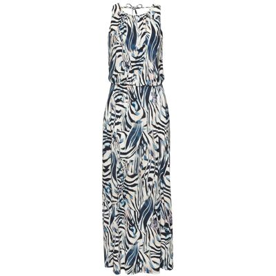 Lascana Maxikleid Damen Marine-Beige Bedruckt Gr.42 Lascana Maxikleid Damen Marine-Beige Bedruckt Gr.42
