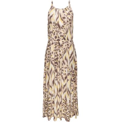 Lascana Maxikleid Damen Sand-Taupe Bedruckt Gr.44 Lascana Maxikleid Damen Sand-Taupe Bedruckt Gr.44