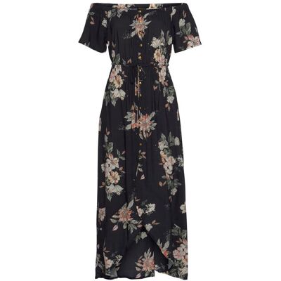 Lascana Maxikleid Damen Schwarz-Bedruckt Gr.42 Lascana Maxikleid Damen Schwarz-Bedruckt Gr.42