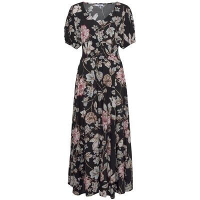 Lascana Maxikleid Damen Schwarz Bedruckt Gr.34 Lascana Maxikleid Damen Schwarz Bedruckt Gr.34
