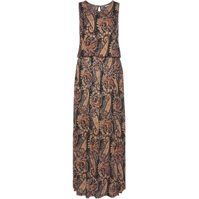 Lascana Maxikleid Damen Schwarz-Curry-Bedruckt Gr.44 Lascana Maxikleid Damen Schwarz-Curry-Bedruckt Gr.44