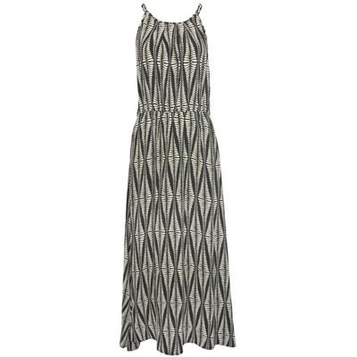 Lascana Maxikleid Damen Schwarz-Sand Bedruckt Gr.46 Lascana Maxikleid Damen Schwarz-Sand Bedruckt Gr.46