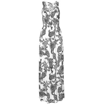 Lascana Maxikleid Damen Schwarz-Weiß-Bedruckt Gr.34 Lascana Maxikleid Damen Schwarz-Weiß-Bedruckt Gr.34