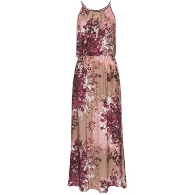 Lascana Maxikleid Damen Taupe-Beere Bedruckt Gr.34 Lascana Maxikleid Damen Taupe-Beere Bedruckt Gr.34