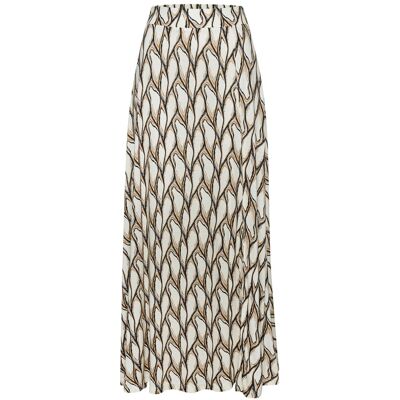 Lascana Maxirock Damen Creme-Khaki Bedruckt Gr.34 Lascana Maxirock Damen Creme-Khaki Bedruckt Gr.34