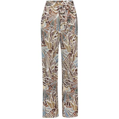 Lascana Palazzohose Damen Creme-Khaki-Hellblau-Braun Bedruckt Gr.40 Lascana Palazzohose Damen Creme-Khaki-Hellblau-Braun Bedruckt Gr.40