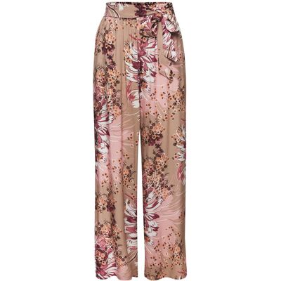 Lascana Palazzohose Damen Taupe-Beere Bedruckt Gr.42 Lascana Palazzohose Damen Taupe-Beere Bedruckt Gr.42