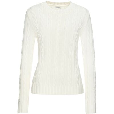 Lascana Rundhalspullover Damen Creme Gr.40/42 Lascana Rundhalspullover Damen Creme Gr.40/42